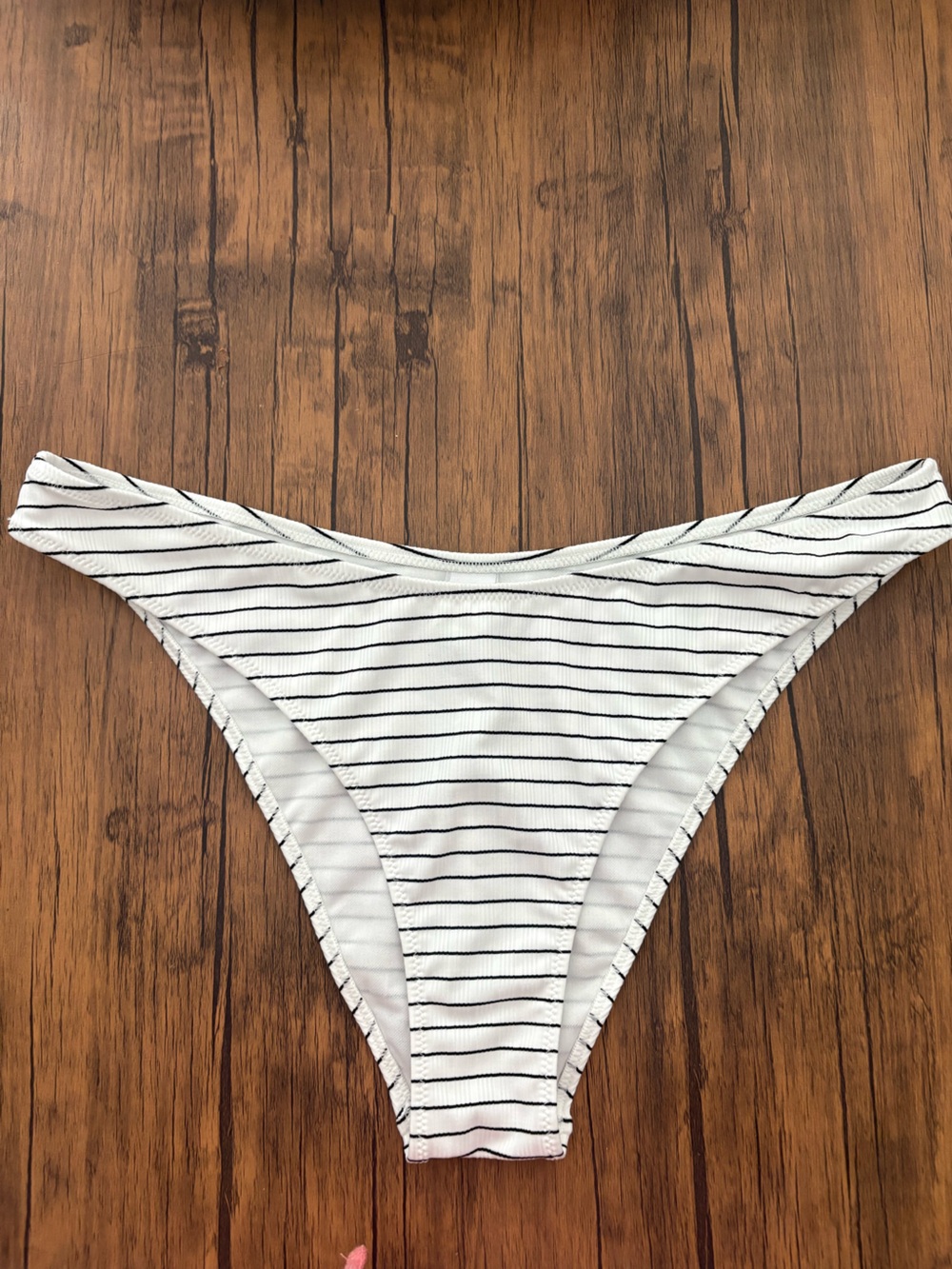 Primark White One-Piece with Black Pinstripes